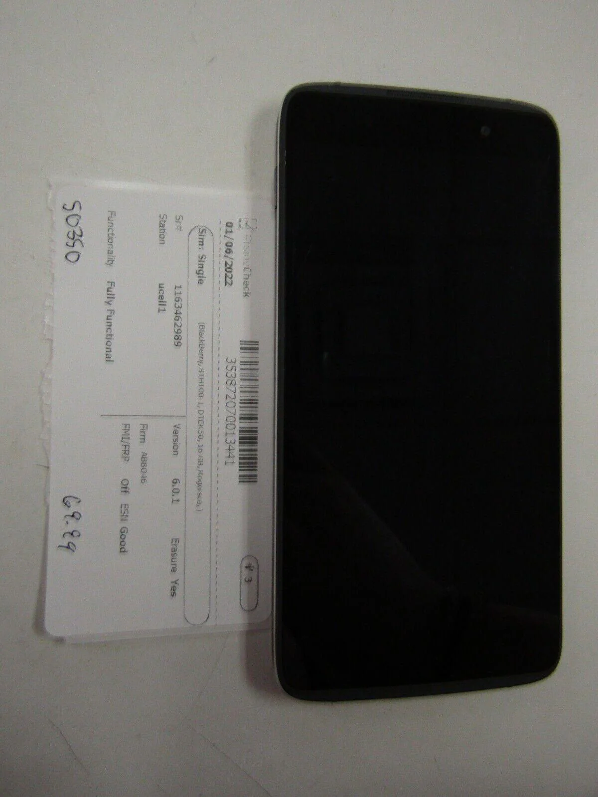 BLACKBERRY DTEK50, 16GB (ROGERS) Refurbished - Image 2