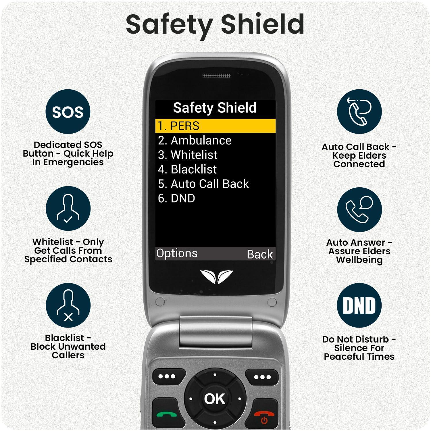 easyfone Royale 4G Volte Flip Senior Citizen Phone with 20+ Senior Friendly Features Refurbished - Image 8