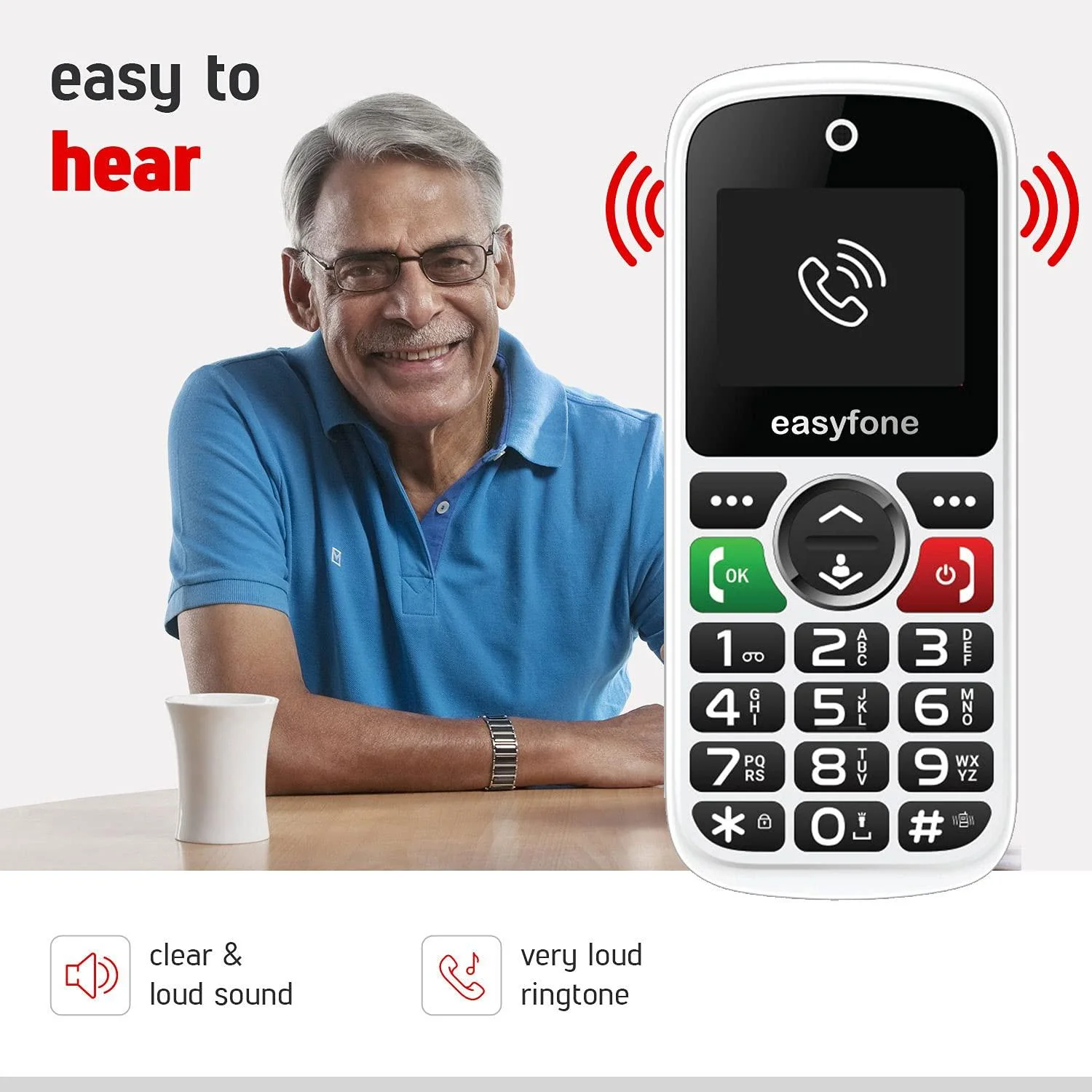 Easyfone Udaan2 1.8" Display with 20+ Senior Citizen Friendly Features Like Loud Sound Refurbished - Image 6