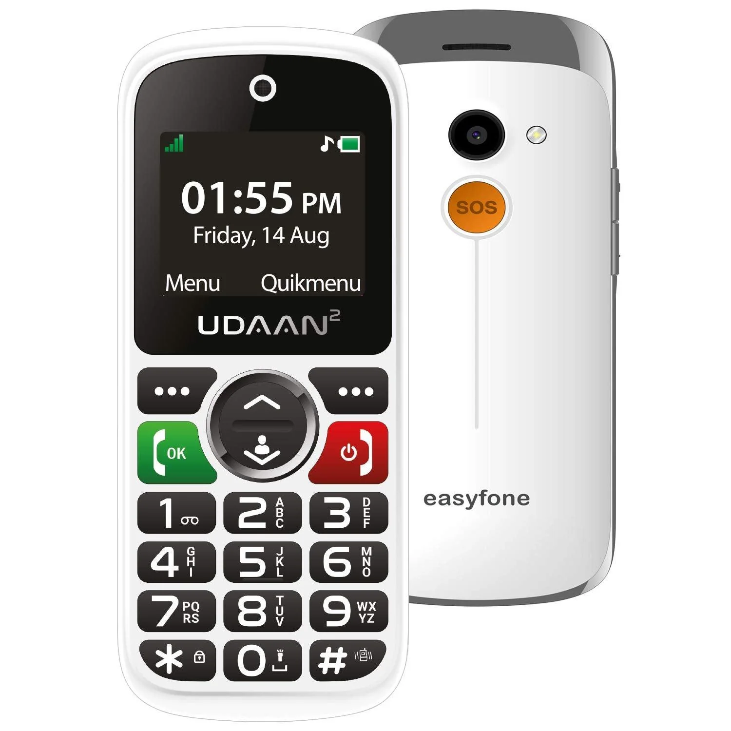 Easyfone Udaan2 1.8" Display with 20+ Senior Citizen Friendly Features Like Loud Sound Refurbished - Image 8