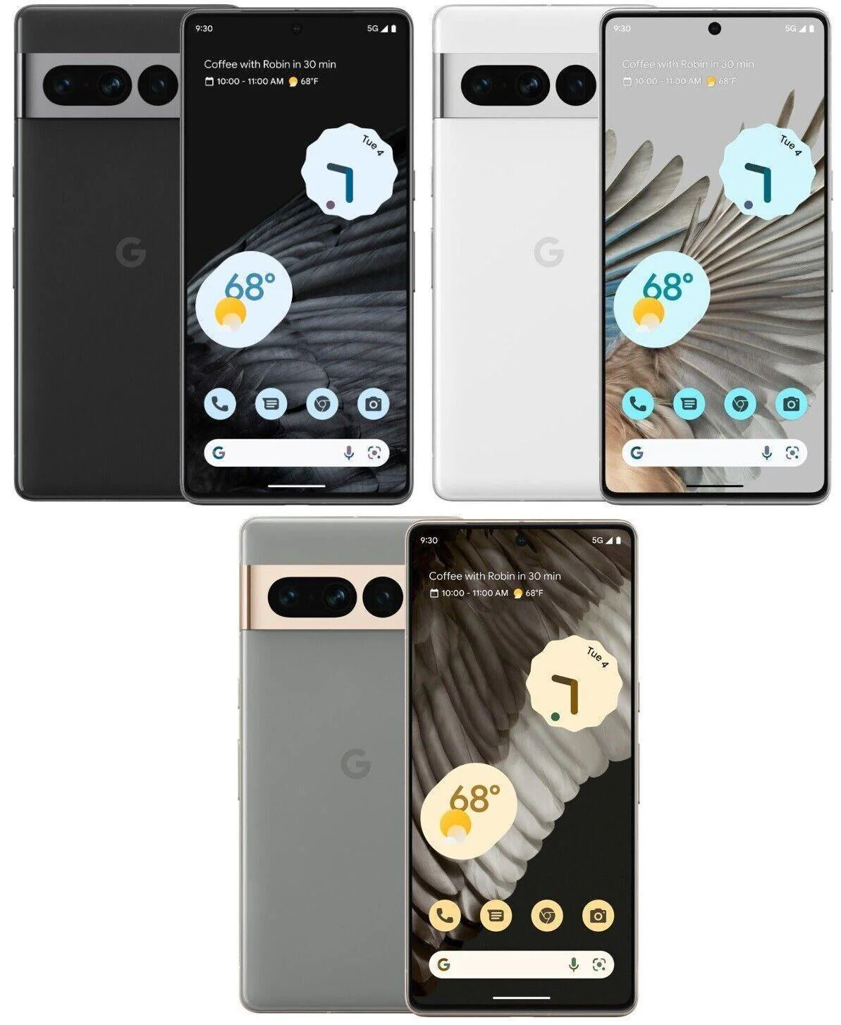 Google Pixel 7 Pro - 128GB - Black White Hazel - Unlocked - Refurbished