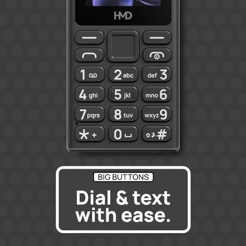 HMD 105 Keypad Phone with Built-in UPI App, Phone Talker, Long-Lasting Battery, Wireless FM Radio | Black Refurbished - Image 4