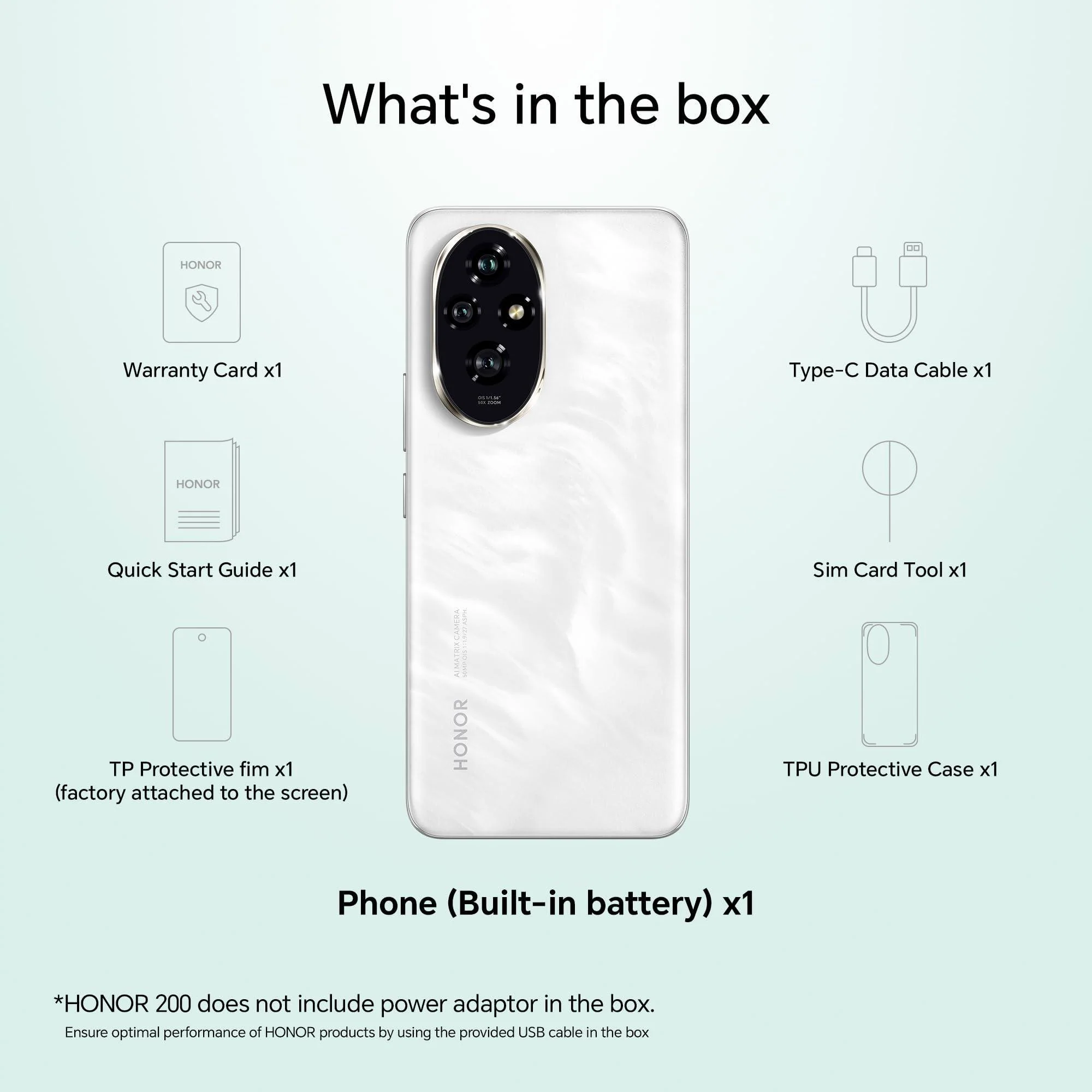 HONOR 200 5G (Moonlight White, 8GB + 256GB) | 6.7-inch AMOLED Quad-Curved Display Preowned - Image 4
