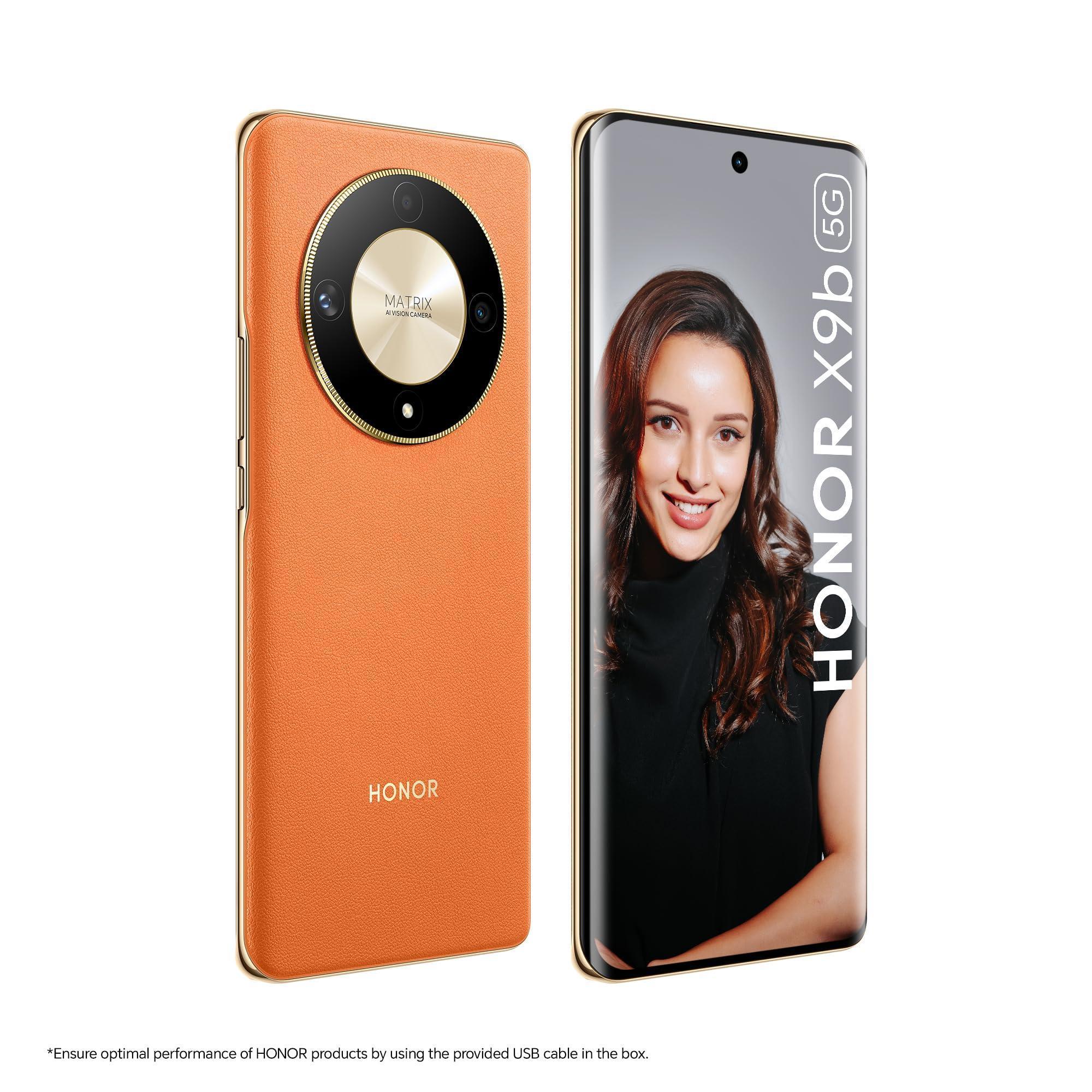 HONOR X9b 5G (Sunrise Orange, 8GB + 256GB) | India's First Ultra-Bounce Anti-Drop Curved AMOLED Display Refurbished - Image 3