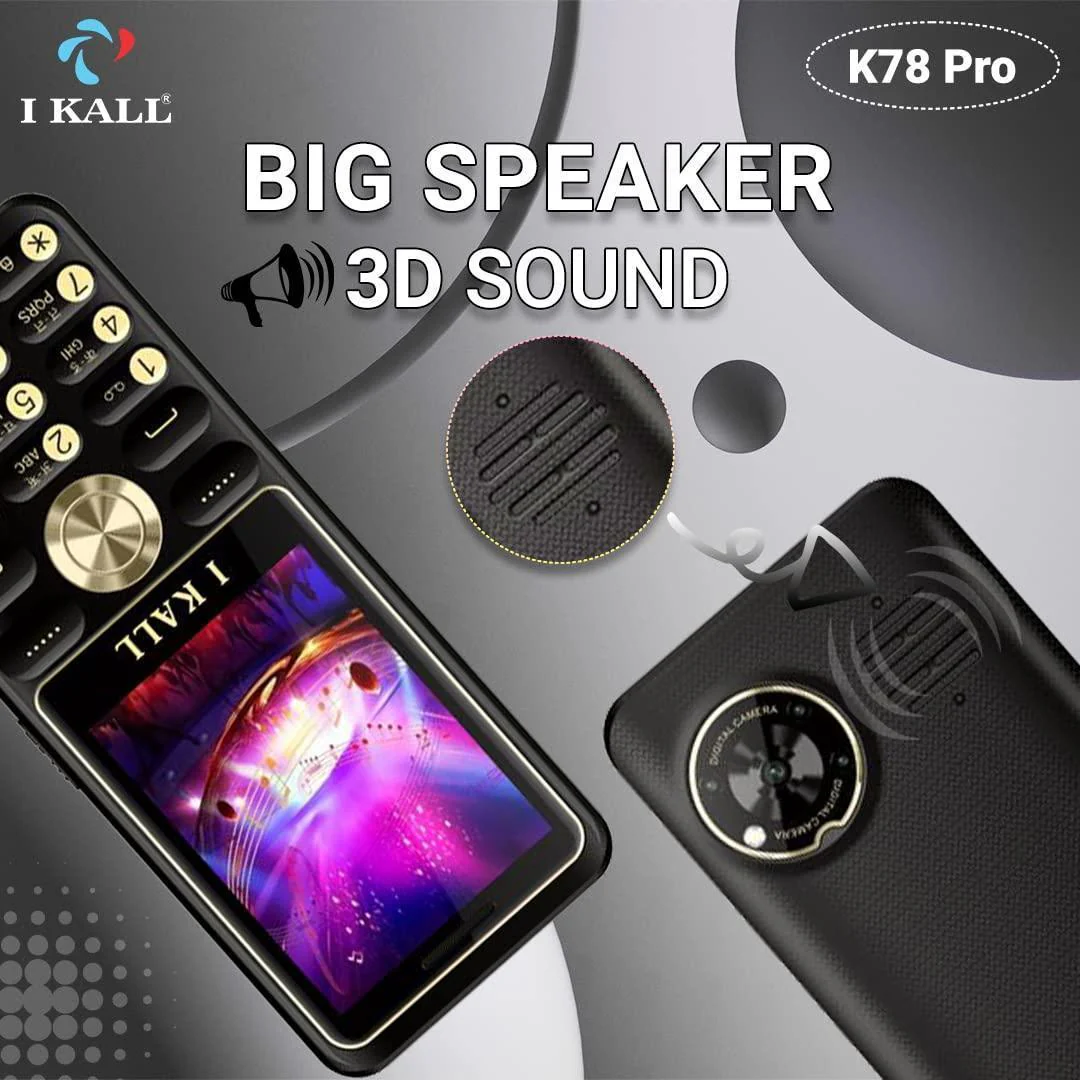 IKALL K78 Pro Keypad Mobile with Call Recording and King Voice (2.4 inch, Dual Sim) (Black) - Image 7