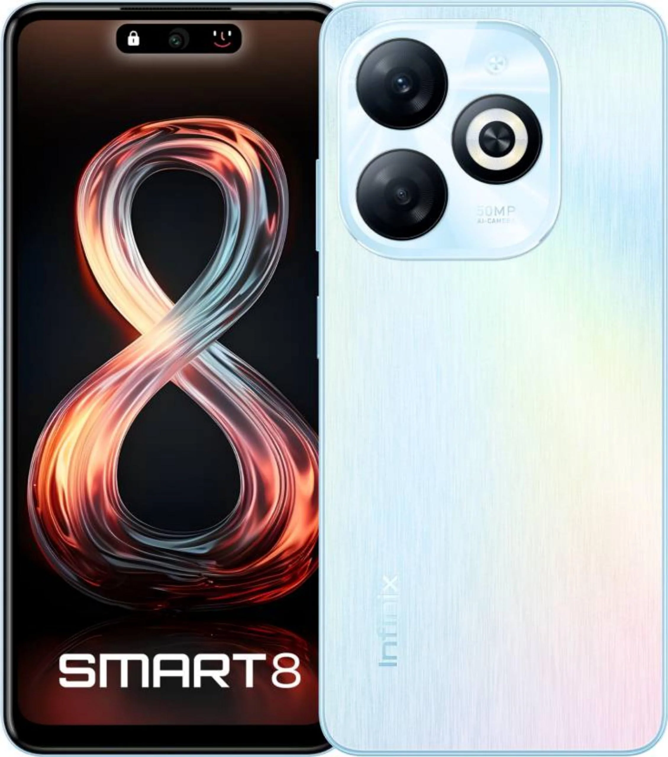 Infinix Smart 8 4G (Galaxy White, 4GB RAM, 64GB Storage) | up to 8 GB of RAM (4 GB + 4 GB Virtual) Refurbished