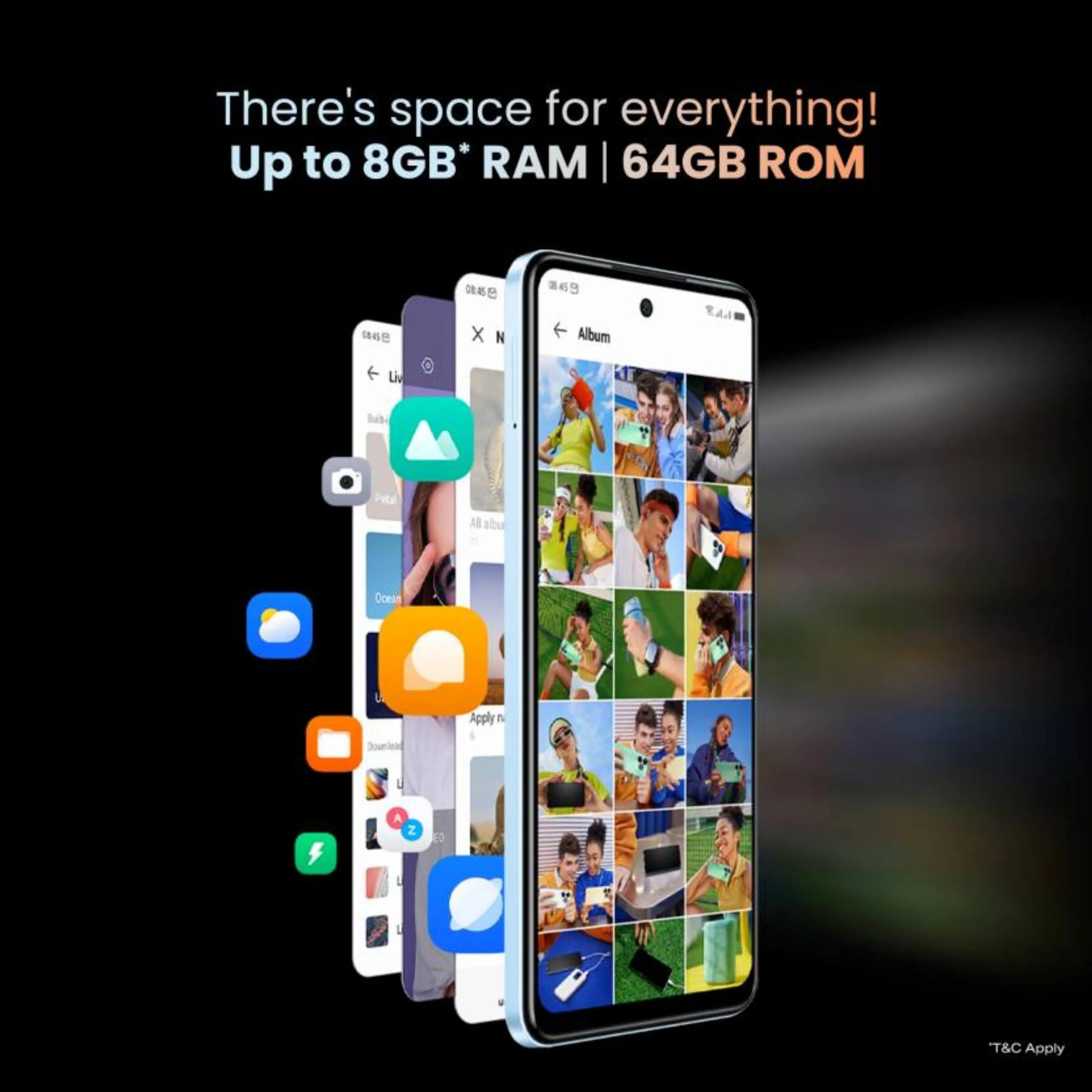 Infinix Smart 8 4G (Galaxy White, 4GB RAM, 64GB Storage) | up to 8 GB of RAM (4 GB + 4 GB Virtual) Refurbished - Image 4