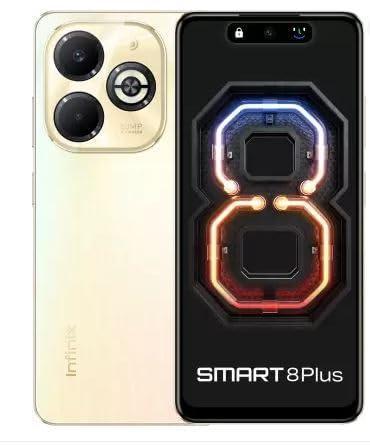 Infinix Smart 8 Plus, Shiny Gold (4GB, 128GB) Refurbished