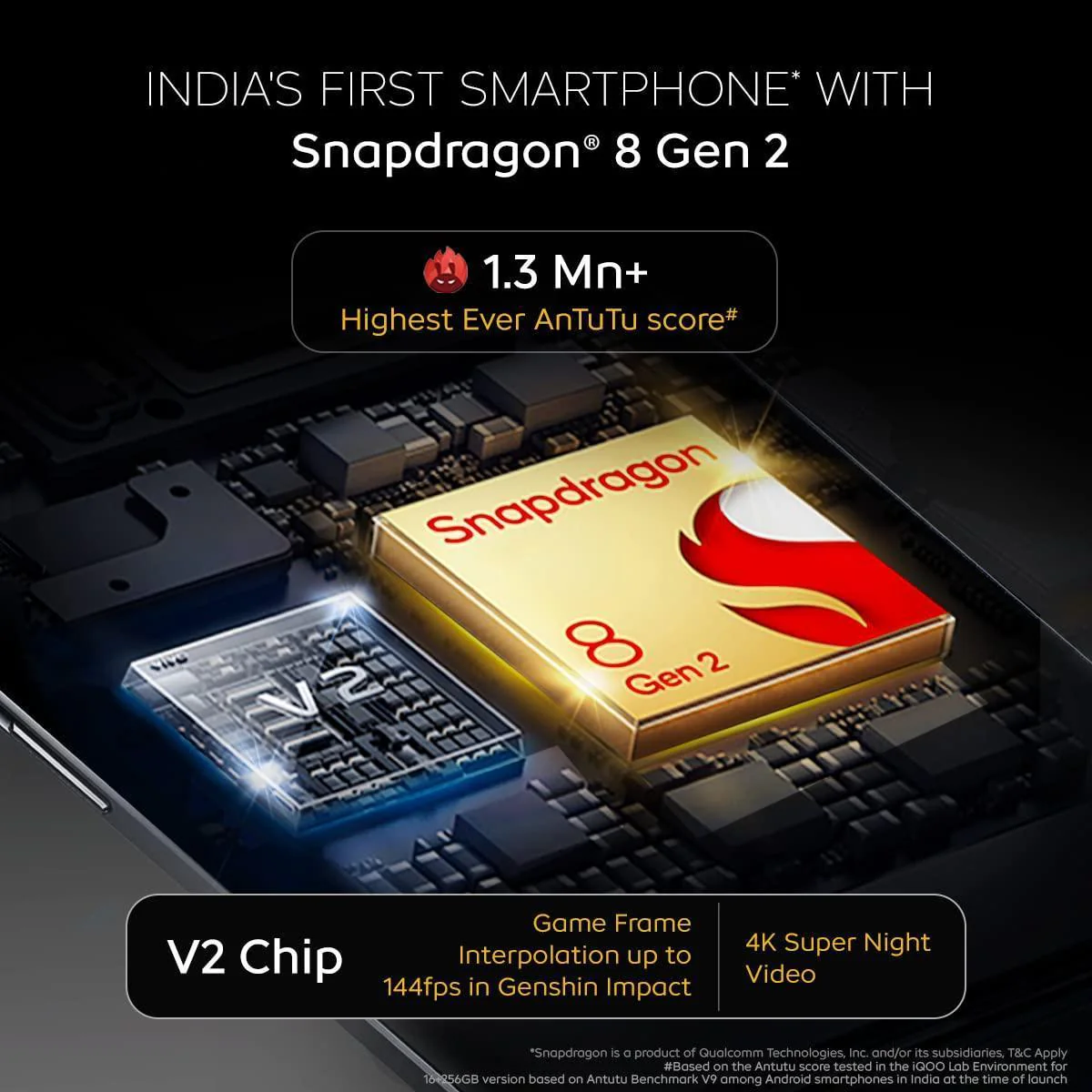 iQOO 11 5G (Legend, 16GB RAM, 256 GB Storage) | Snapdragon ® 8 Gen 2 Mobile Platform| 2K E6 AMOLED Display | V2 Intelligent Display Chip - Image 5