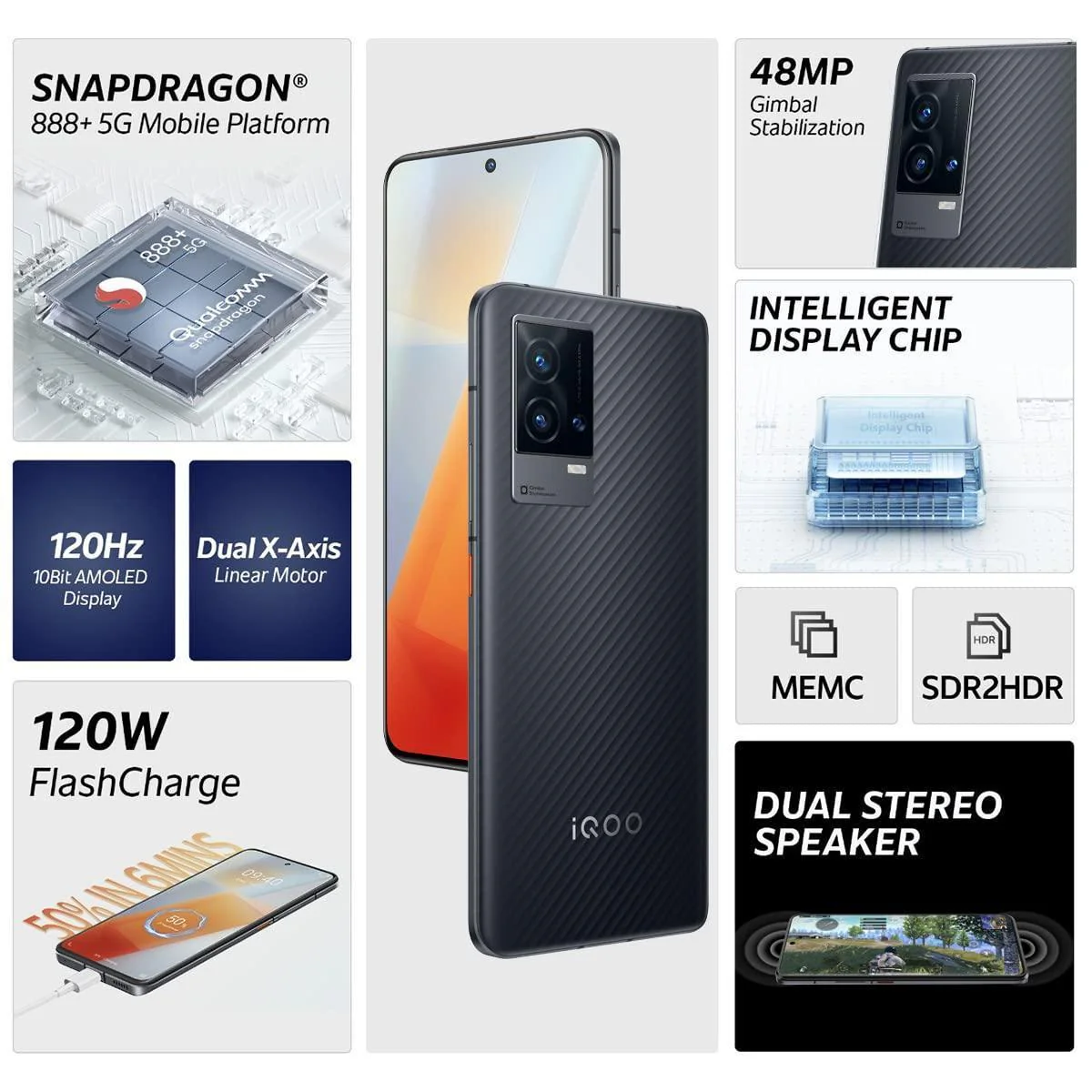 iQOO 9 5G (Alpha, 12GB RAM, 256GB Storage) | Qualcomm Snapdragon 888+ | 120W FlashCharge - Image 6