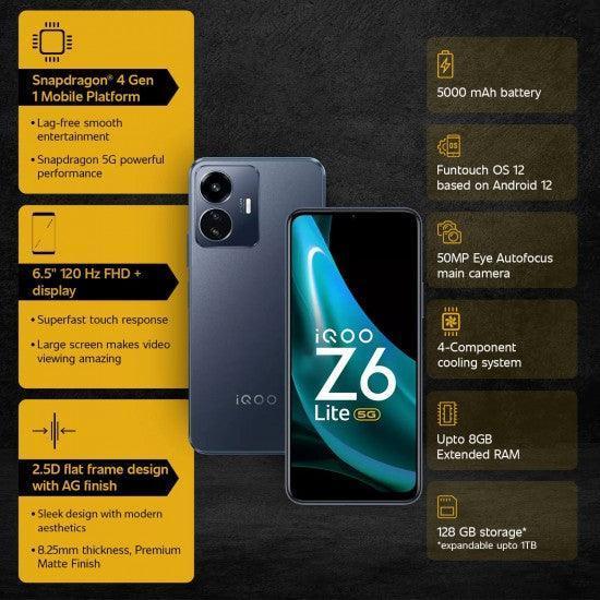 iQOO Z6 44W by vivo (Raven Black, 4GB RAM, 128GB Storage) (Seal Pack) - Image 6