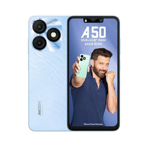 itel A50|6.6" HD+ Display with Dynamic Bar| 3GB RAM +64GB ROM, Upto 8GB RAM Used