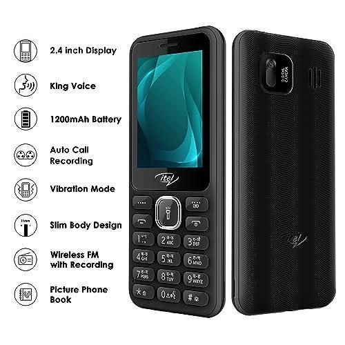 itel it5027 Keypad Mobile Phone with 2.4 inch Display Size |11mm Slim Body| 1200 mAh Battery| King Voice | Black - Image 3