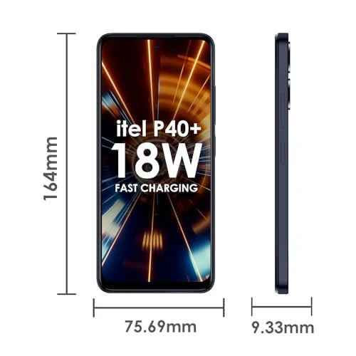 itel P40+ | 4GB RAM+128GB ROM | 13MP AI Rear Camera | 7000mAh Battery | 18W Fast Charging | 6.8" HD+ IPS Punch Hole 90Hz Display | Force Black - Image 4