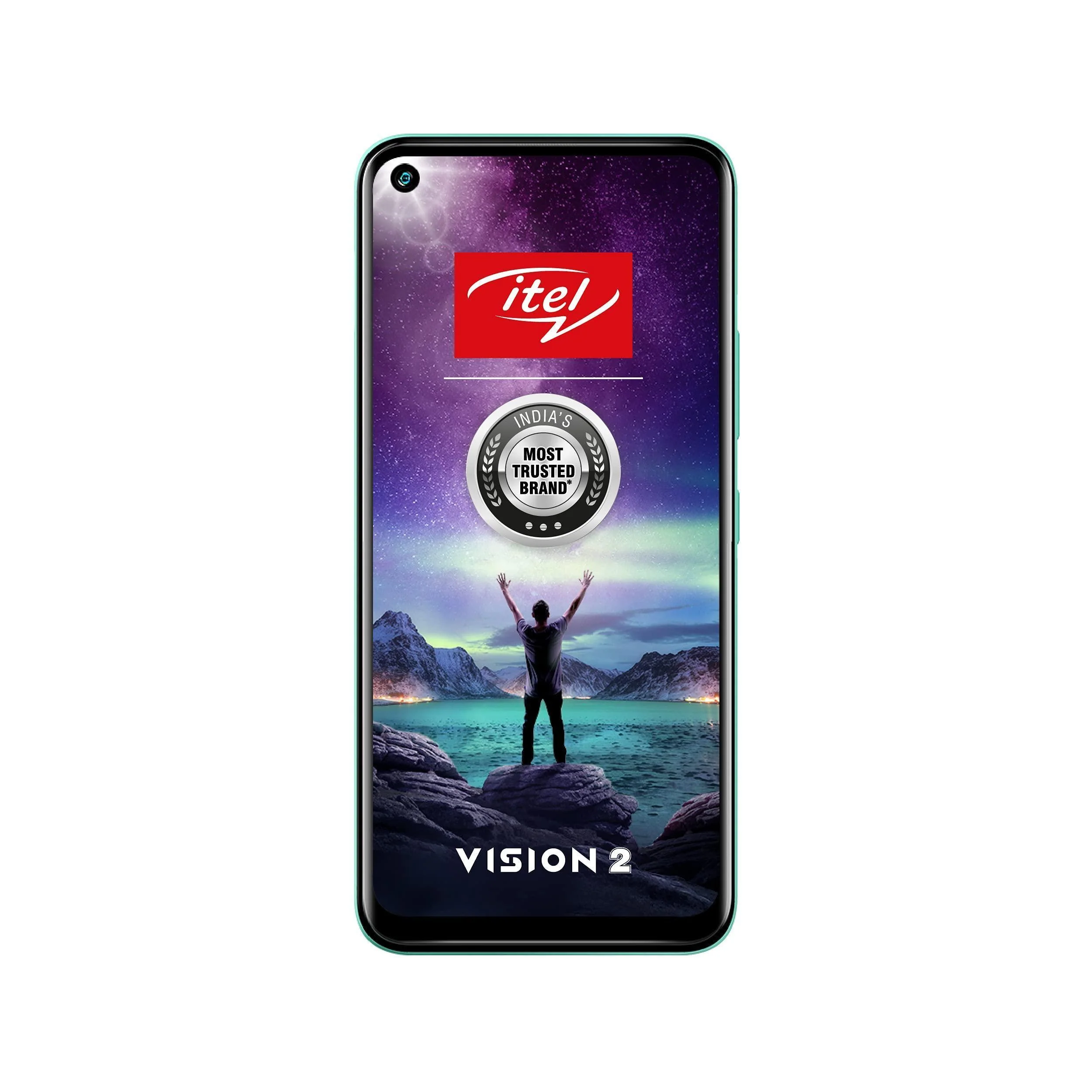 itel Vision2 (Gradation Green, 6.6'' HD+ IPS Dot-in Display, 2GB RAM, 32 GB Storage, 13MP Triple Camera), (Model: L6503)