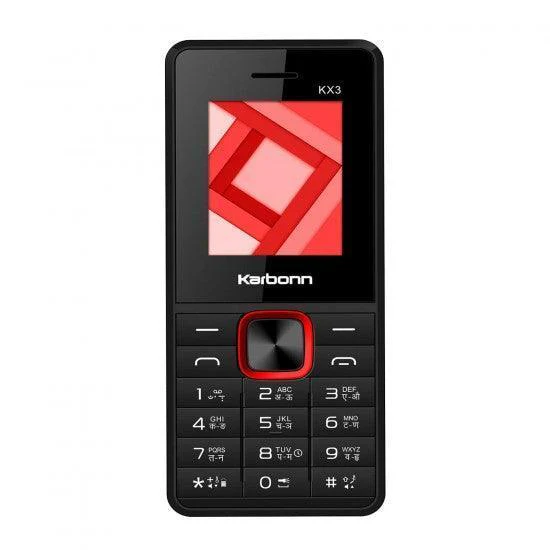 Karbonn KX3 (Black Red) (Seal Pack)