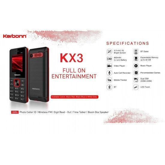 Karbonn KX3 (Black Red) (Seal Pack) - Image 7