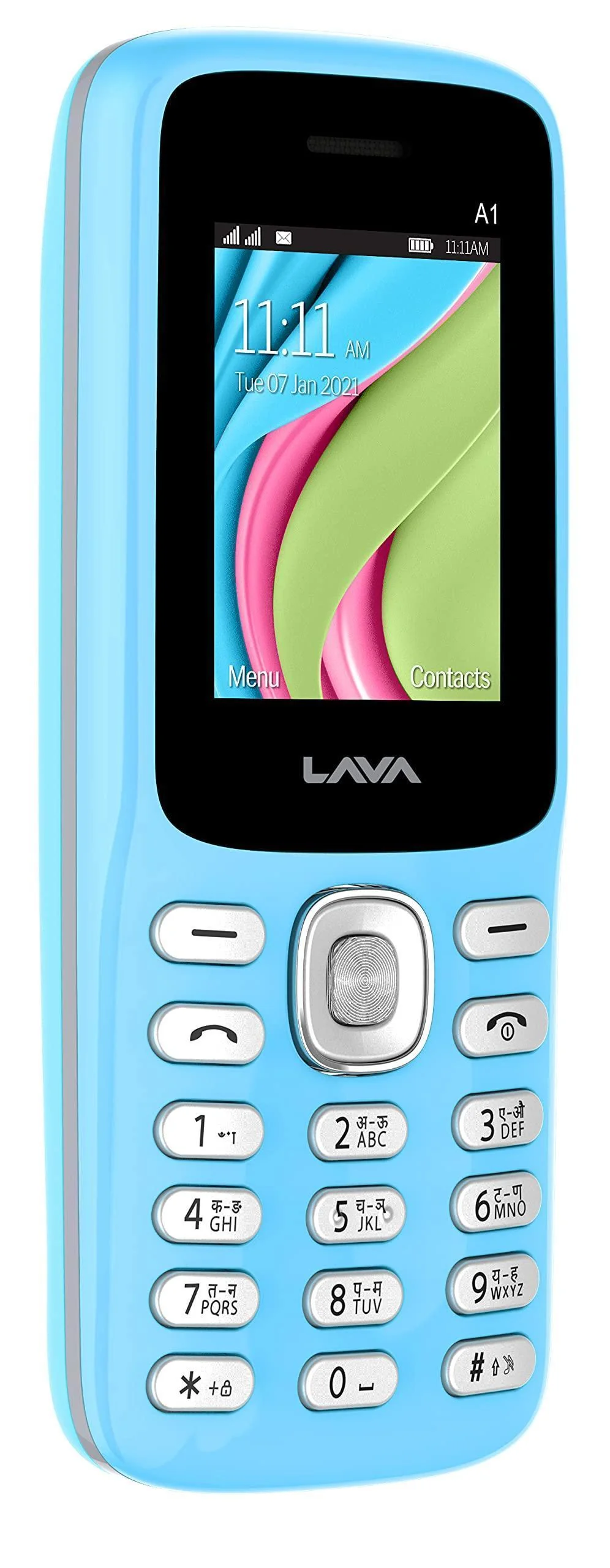 Lava A1 (Candy Blue), Number Talker, Smart AI Battery, 4 Days Battery Backup Refurbished - Image 3