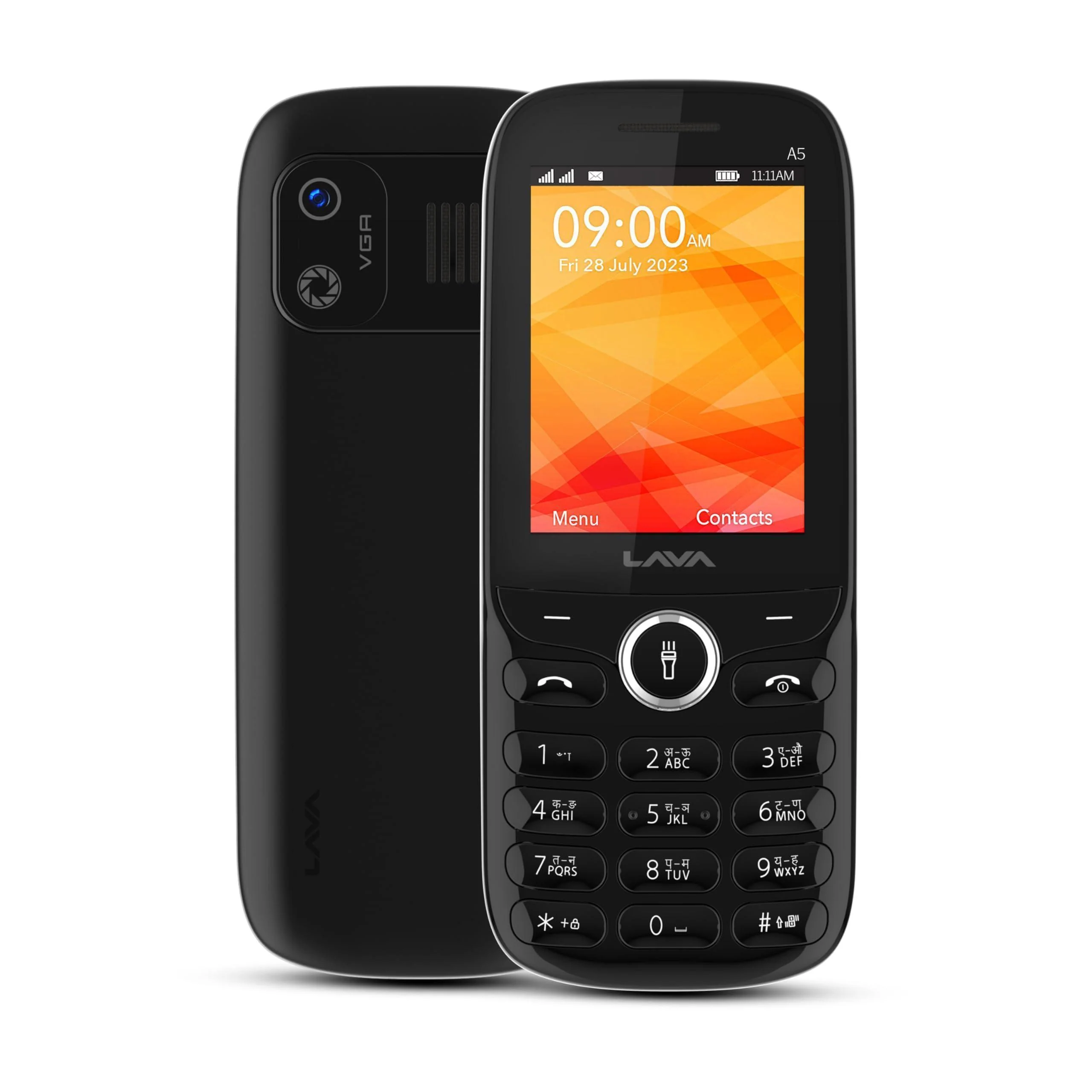 Lava A5 Stylish ID with Dirt Resistant P+Rkeypad, 1000mAh Battery, Auto Call Recording, Digital Camera, Number Talker, Powerful Speaker (Black) - Image 6