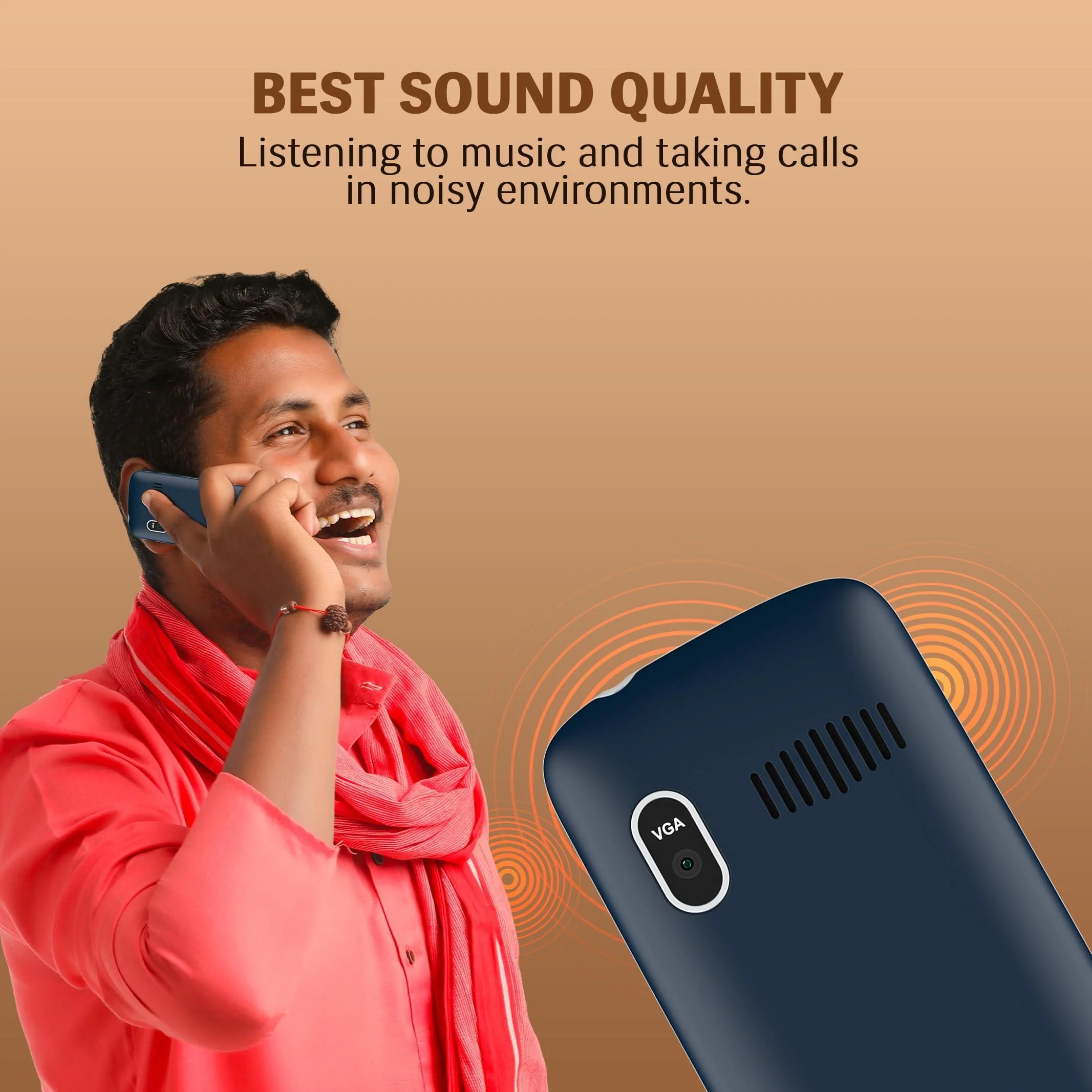 Lava All-New A1 Copper Keypad Mobile Phone with Long Lasting Smart AI Battery | 1.77inch Display | Bluetooth Support Refurbished - Image 2