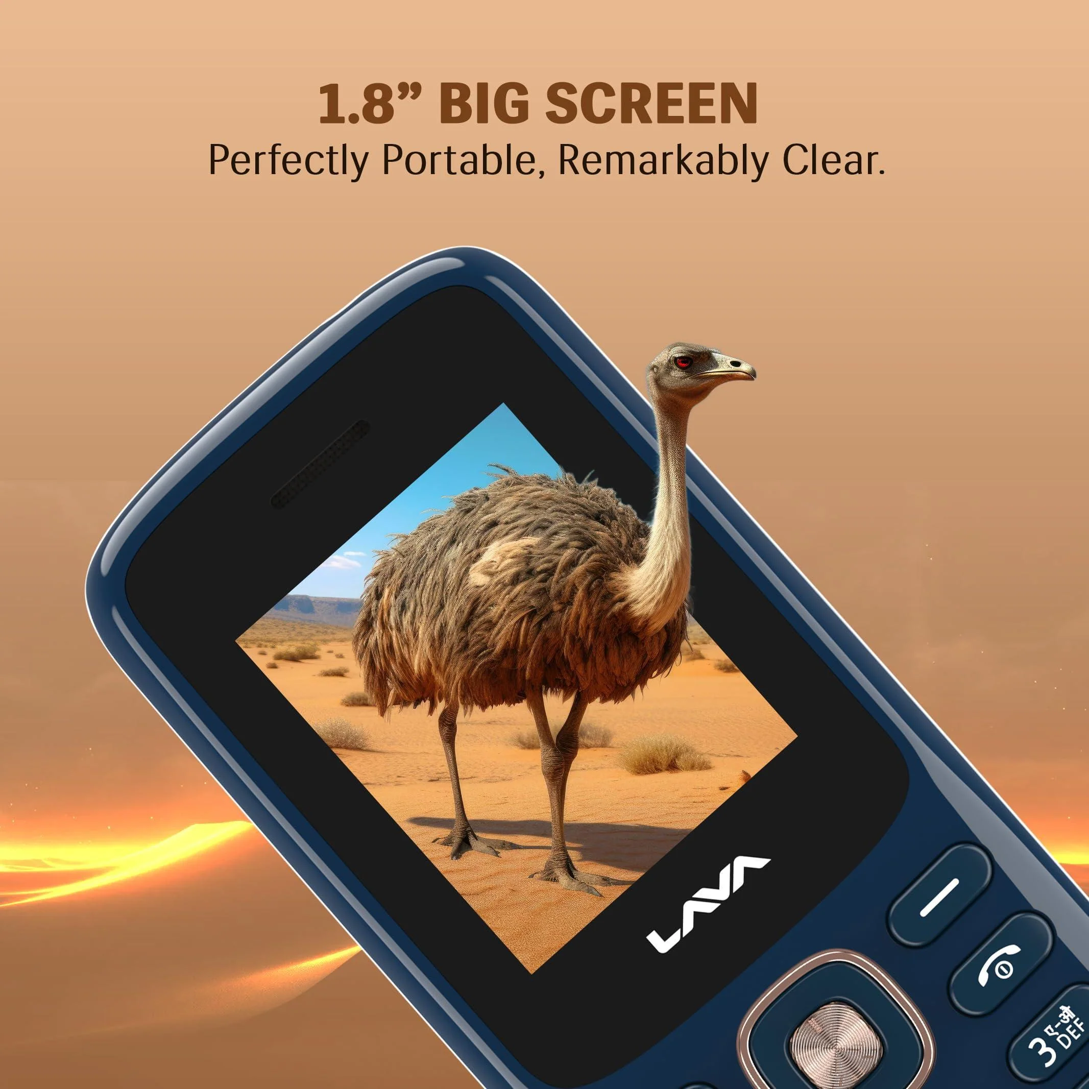 Lava All-New A1 Copper Keypad Mobile Phone with Long Lasting Smart AI Battery | 1.77inch Display | Bluetooth Support Refurbished - Image 6