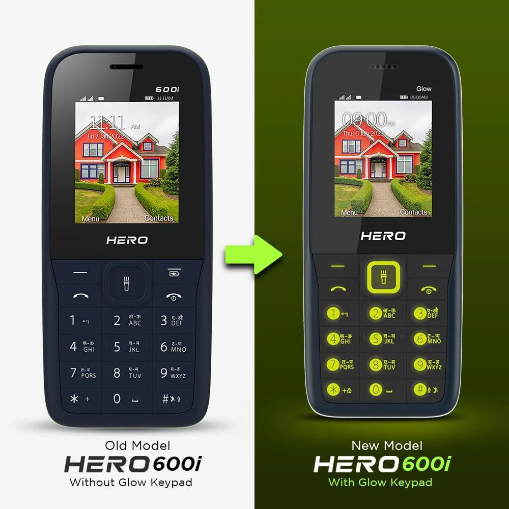 Lava All-New Hero 600i Glow Keypad Phone with Long Lasting Battery, 10 Regional Languages Input Support, Auto Call Recording, Wireless FM with Recording and 32 GB Expandable Storage (Blue Green) - Image 5