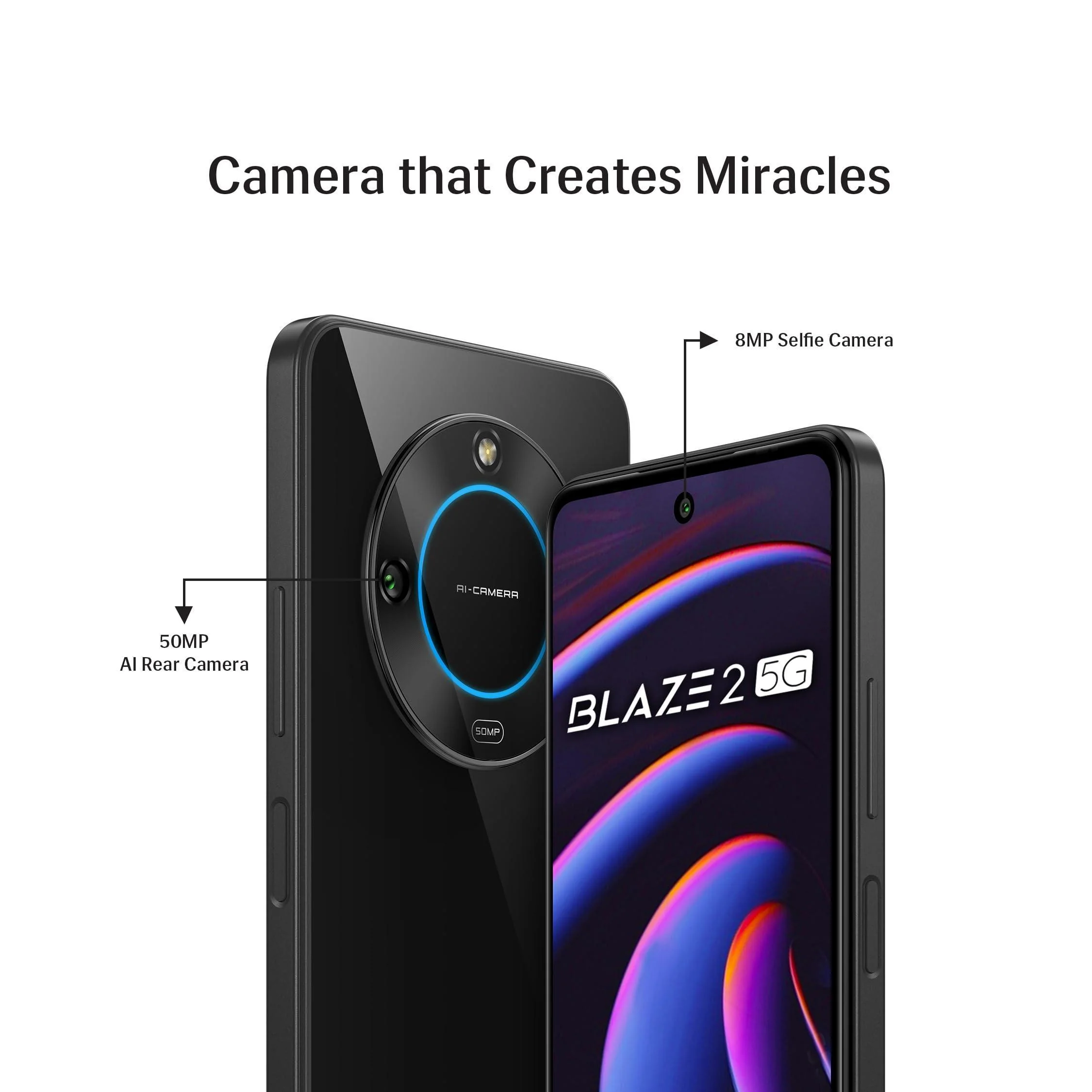 Lava Blaze 2 5G (Glass Black, 6GB RAM, 128GB Storage)| Stunning Ring Light Refurbished - Image 5