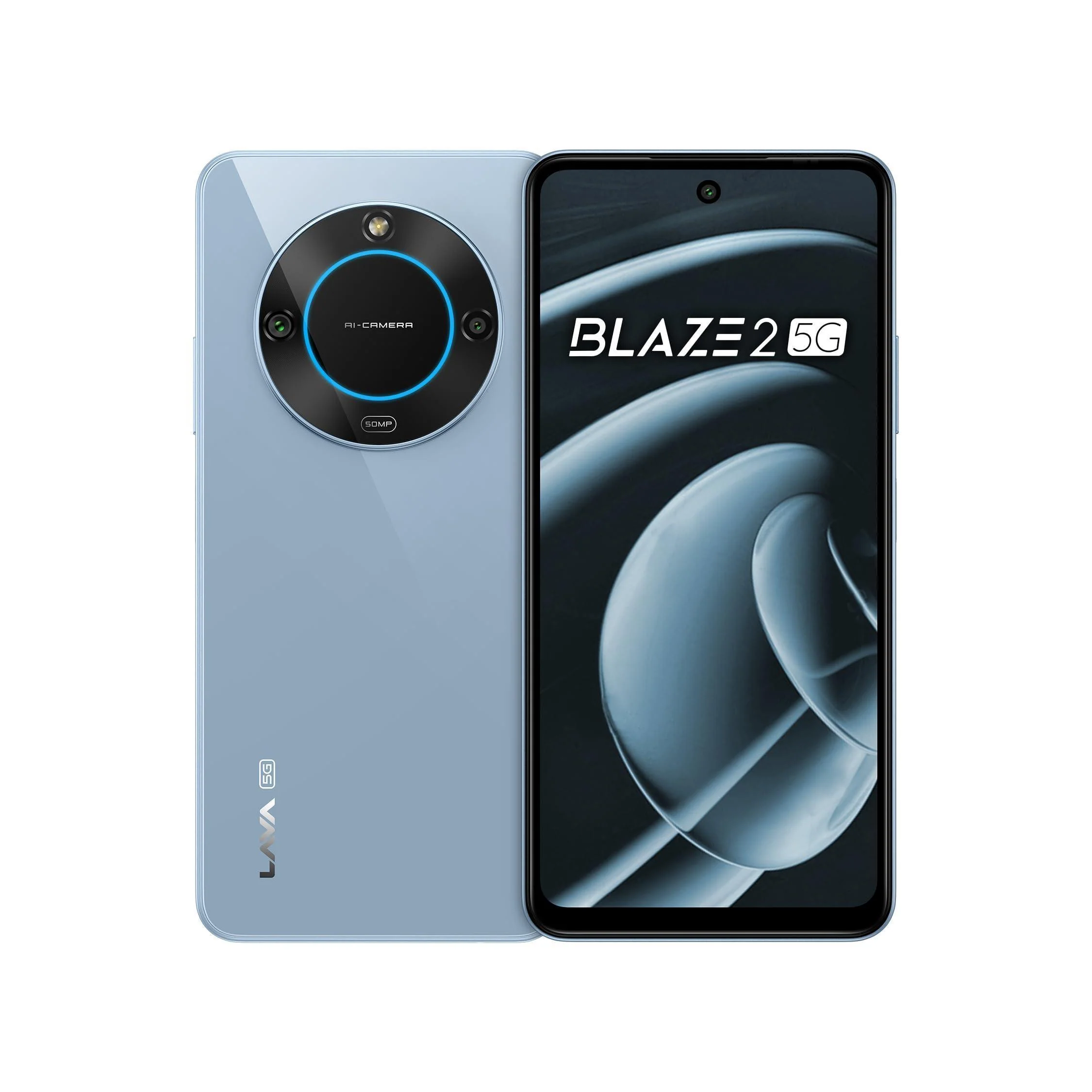 Lava Blaze 2 5G (Glass Blue, 6GB RAM, 128GB Storage)| Stunning Ring Light Preowned