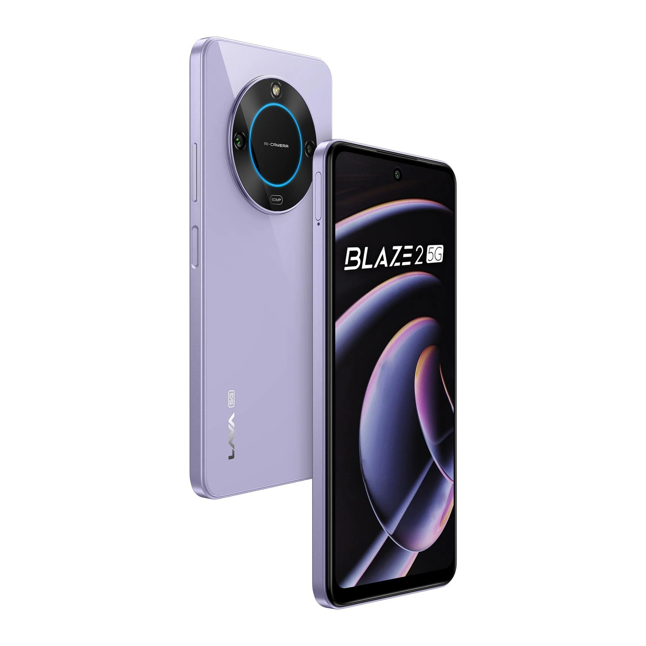 Lava Blaze 2 5G (Glass Lavender, 6GB RAM, 128GB Storage)| Stunning Ring Light| 50 MP AI Camera |5000 mAh Battery| Upto 12 GB Expandable RAM - Image 3