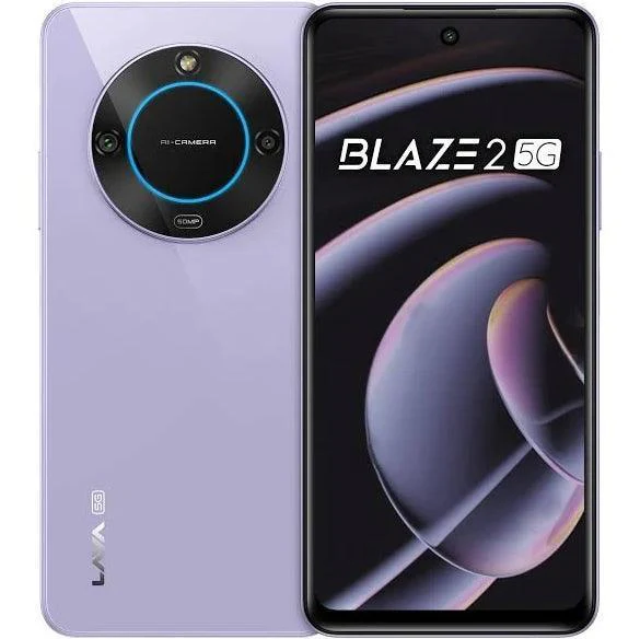 Lava Blaze 2 5G (Glass Lavender, 6GB RAM, 128GB Storage)| Stunning Ring Light| 50 MP AI Camera |5000 mAh Battery| Upto 12 GB Expandable RAM