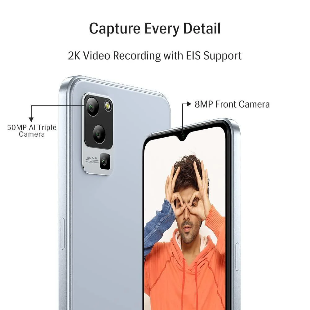 Lava Blaze 5G (Glass Blue, 4GB RAM, UFS 2.2 128GB Storage) | 5G Ready | 50MP AI Triple Camera | Upto 7GB Expandable RAM | Charger Included | Clean Android (No Bloatware) - Image 5
