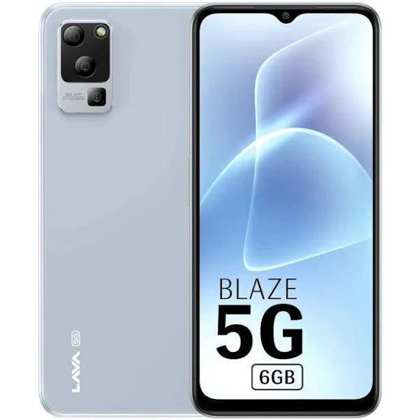Lava Blaze 5G (Glass Blue, 6GB RAM, UFS 2.2 128GB Storage)
