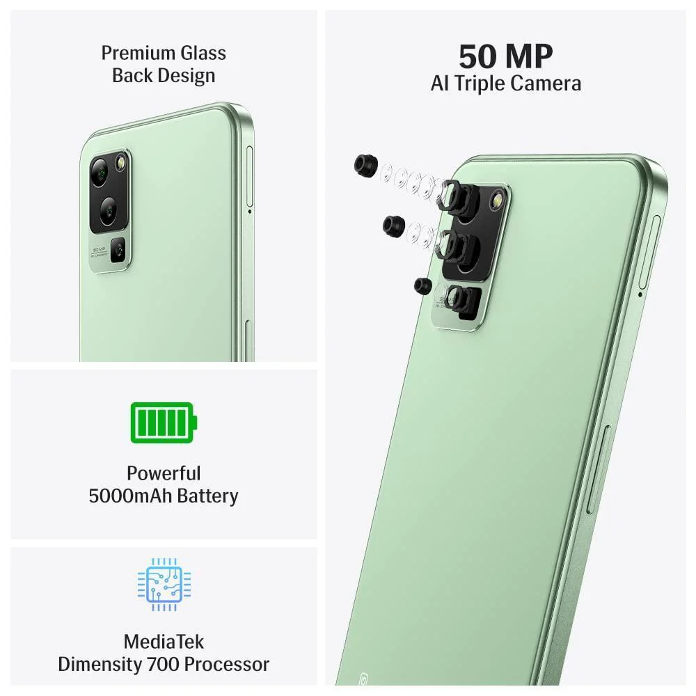 Lava Blaze 5G (Glass Green, 6GB RAM, UFS 2.2 128GB Storage) | 5G Ready | 50MP AI Triple Camera - Image 6
