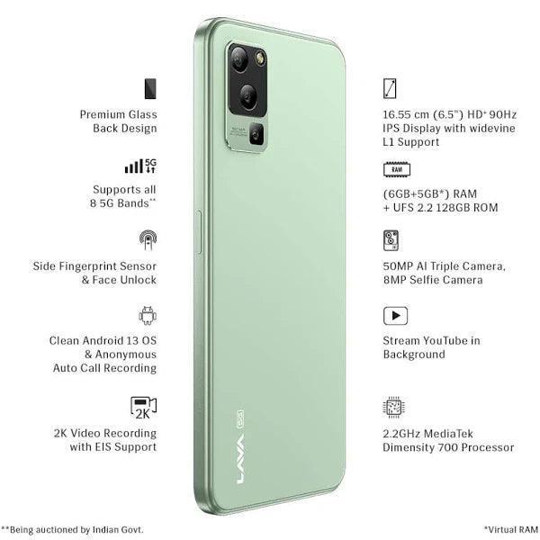 Lava Blaze 5G (Glass Green, 6GB RAM, UFS 2.2 128GB Storage) Preowned - Image 5