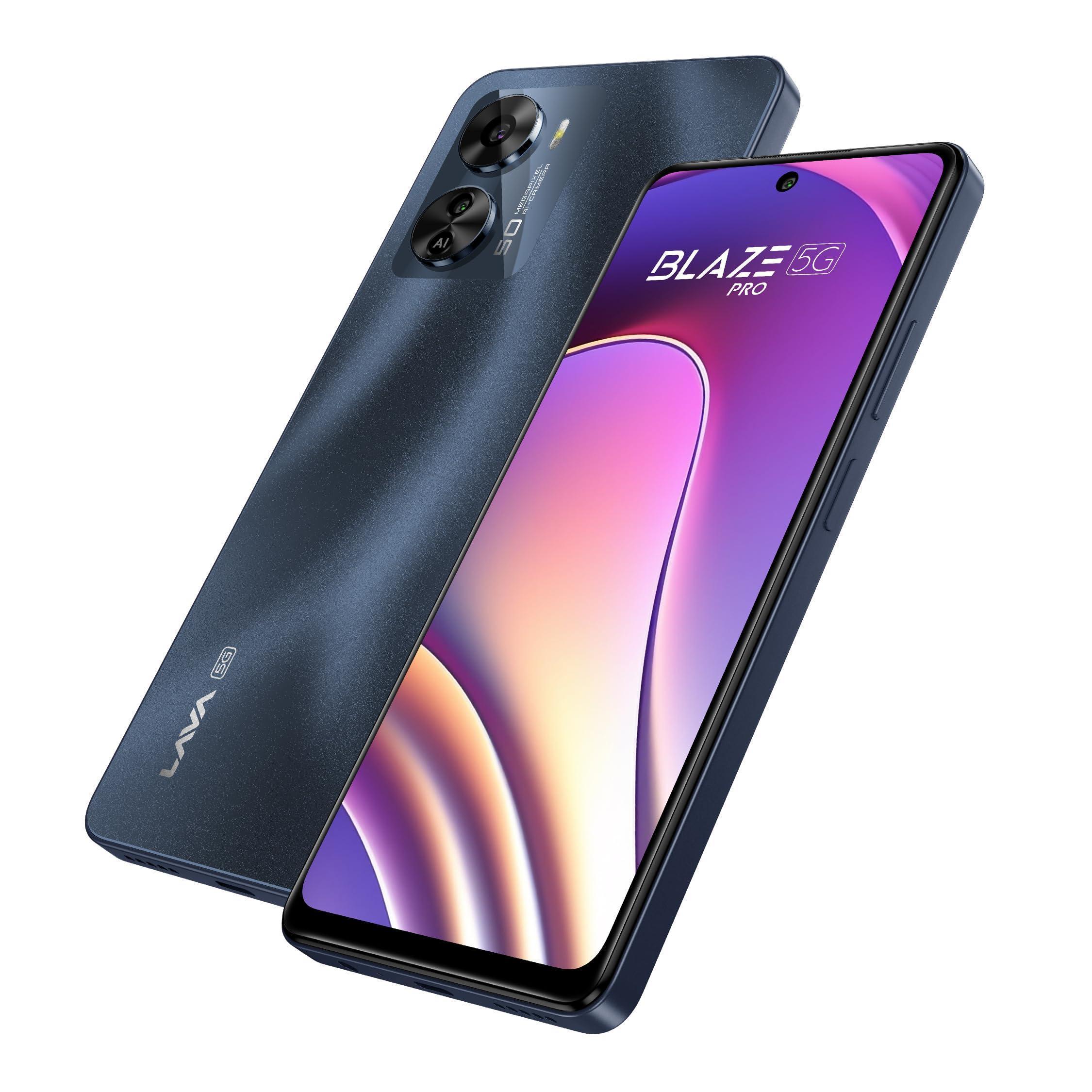 Lava Blaze Pro 5G (Starry Night, 8GB RAM, 128GB Storage)| 50 MP AI Camera |120 Hz FHD+ Display | 33W Fast Charger | Upto 16 GB Expandable RAM - Image 2