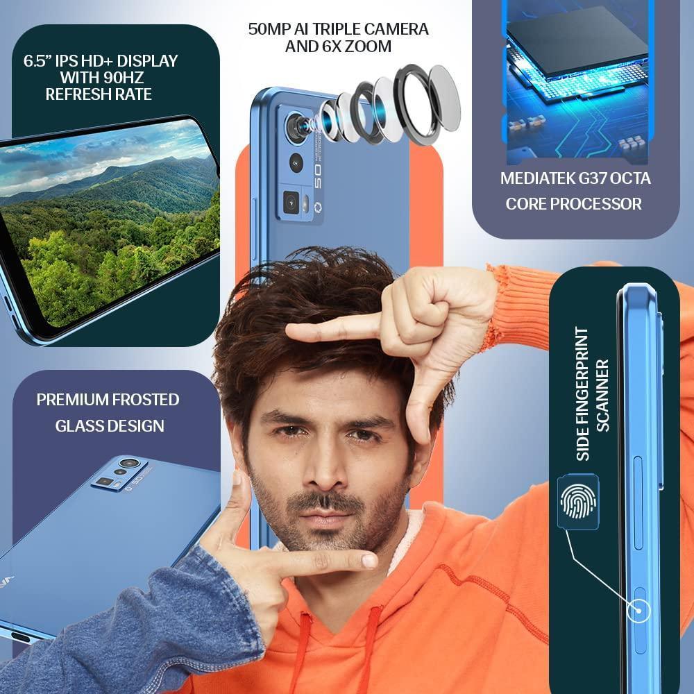 Lava Blaze Pro (Glass Blue, 4GB RAM, 64GB Storage)| 50 MP AI Triple Camera| 2.3 Ghz Octa Core MTK Helio G37 Refurbished - Image 6