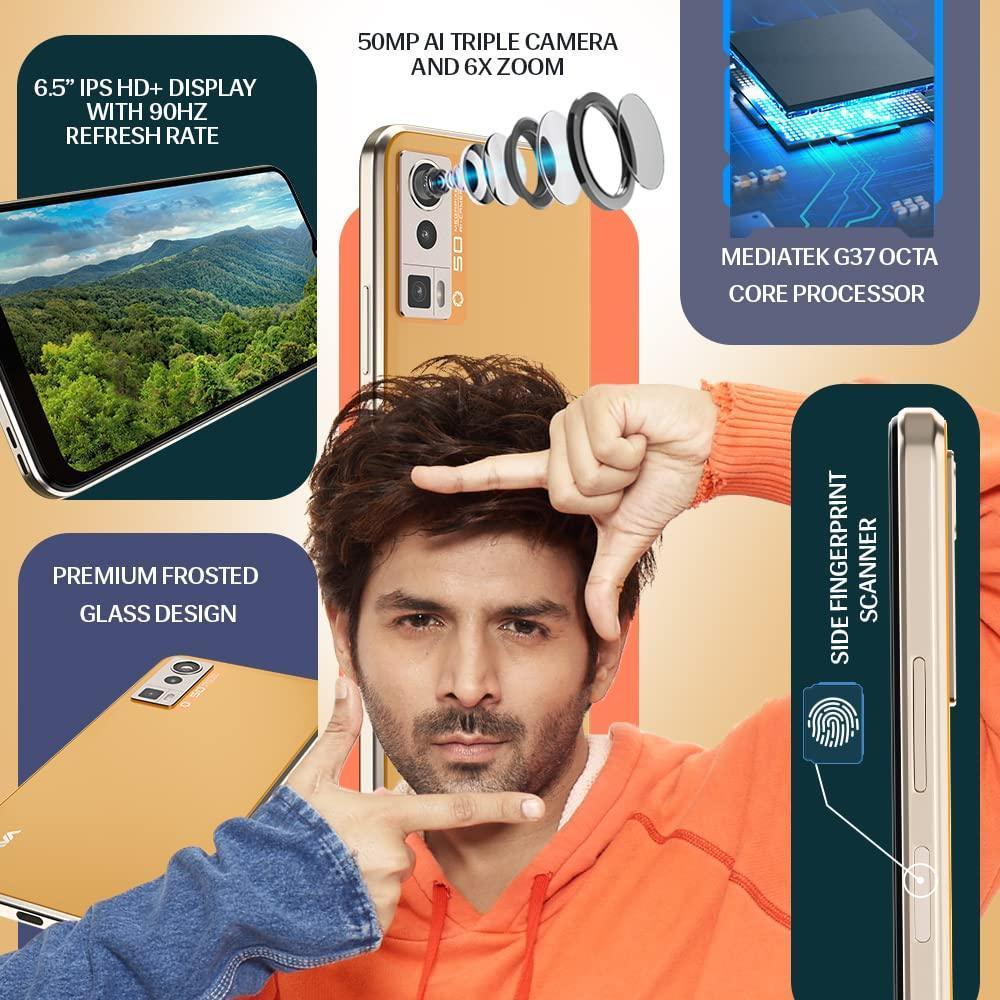 Lava Blaze Pro (Glass Orange, 4GB RAM, 64GB Storage)| 50 MP AI Triple Camera|Preowned - Image 5
