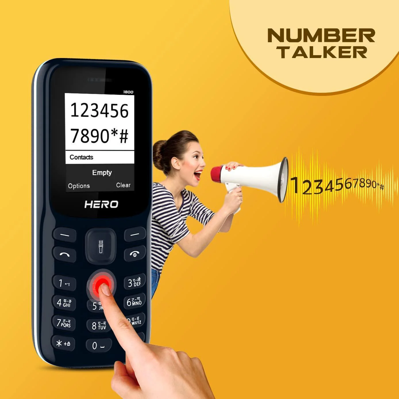 Lava Hero 1800 (Mob Blue), Keypad Mobile with Powerful 1800 mAh Battery, Strong and Sturdy Body, Bluetooth Support, Sleek and Stylish Design - Image 3