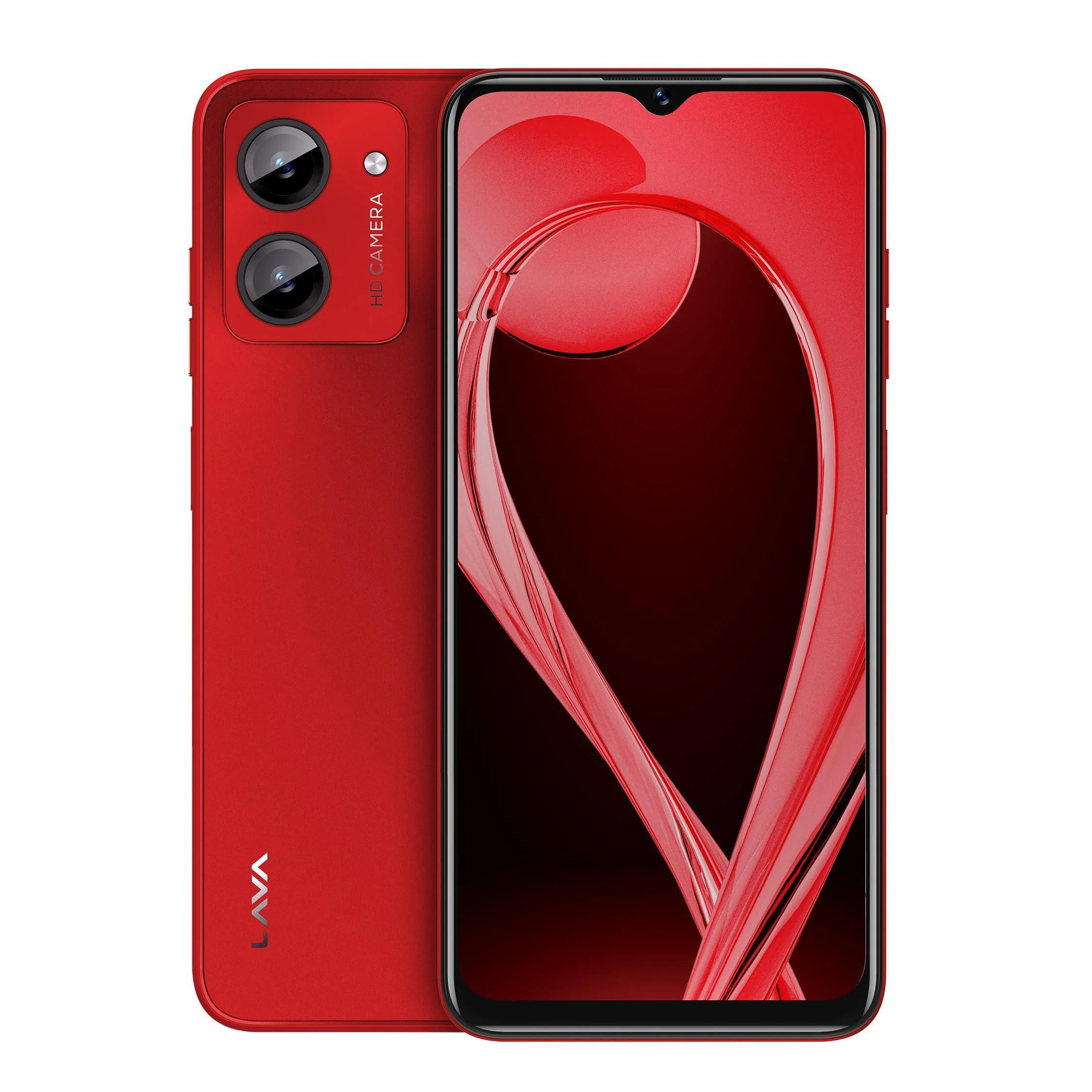 Lava O1 (Luxe Red, 4GB RAM, 64GB Storage) | 18W Fast Charging | Octa Core Unisoc T606 | 13 MP AI Dual Camera | 5000 mAh Battery | Upto 7GB Expandable RAM | Fingerprint Sensor