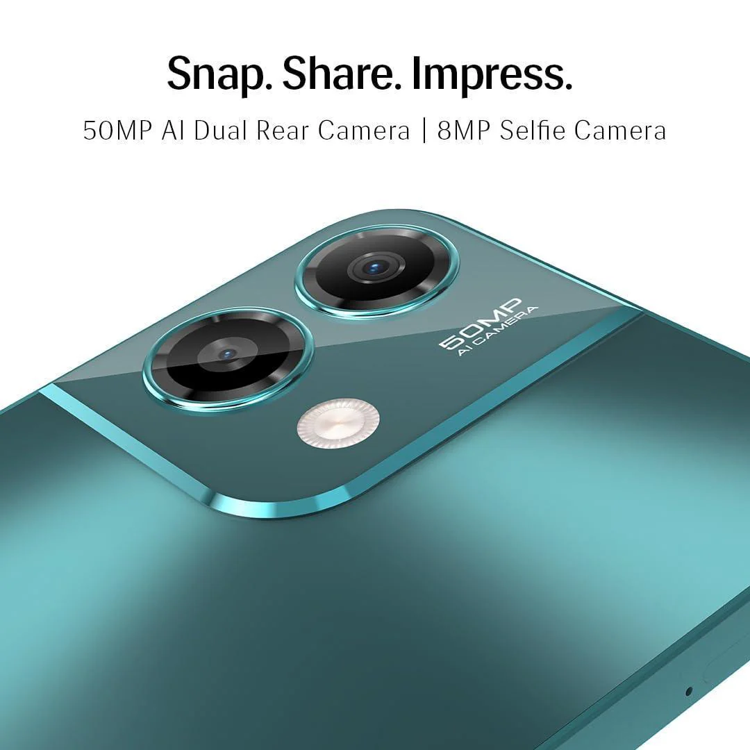 Lava O2 (Imperial Green, 8GB RAM, UFS 2.2 128GB Storage) |AG Glass Back|T616 Octacore Processor|18W Fast Charging|6.5 inch 90Hz Punch Hole Display|50MP AI Dual Camera|Upto 16GB Expandable RAM - Image 2