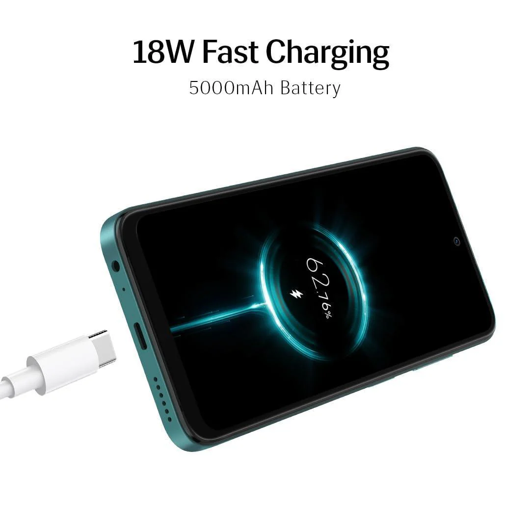 Lava O2 (Imperial Green, 8GB RAM, UFS 2.2 128GB Storage) |AG Glass Back|T616 Octacore Processor|18W Fast Charging|6.5 inch 90Hz Punch Hole Display|50MP AI Dual Camera|Upto 16GB Expandable RAM - Image 3