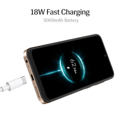 Lava O2 (Royal Gold, 8GB RAM, UFS 2.2 128GB Storage) |AG Glass Back|T616 Octacore Processor|18W Fast Charging|6.5 inch 90Hz Punch Hole Display|50MP AI Dual Camera|Upto 16GB Expandable RAM - Image 3
