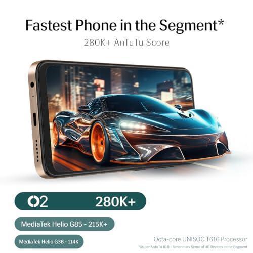Lava O2 (Royal Gold, 8GB RAM, UFS 2.2 128GB Storage) |AG Glass Back|T616 Octacore Processor|18W Fast Charging|6.5 inch 90Hz Punch Hole Display|50MP AI Dual Camera|Upto 16GB Expandable RAM - Image 5
