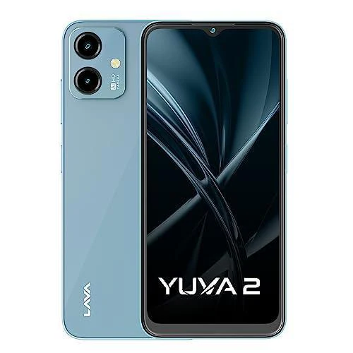 Lava Yuva 2 (3 GB RAM, UFS 2.2 64GB Storage) - Glass Blue|Unisoc T606 Octa Core Processor Refurbished