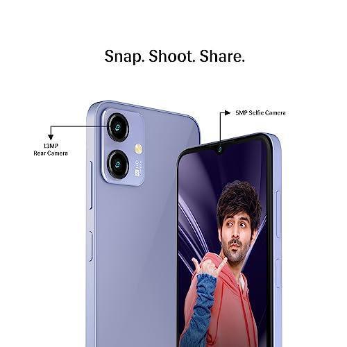 Lava Yuva 2 (3 GB RAM, UFS 2.2 64GB Storage) - Glass Lavender|Unisoc T606 Octa Core processor| 90 Hz Refresh Rate|Side FingerPrint Sensor|13MP Dual AI Camera| 5000 mAh Battery| Upto 6GB Expandable RAM - Image 4