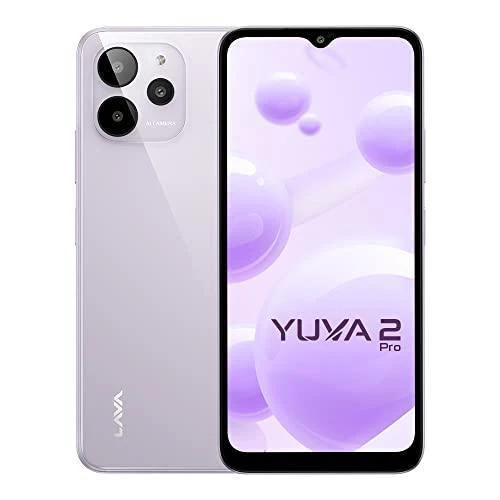 Lava Yuva 2 Pro (Glass Lavender, 4GB RAM, 64GB Storage)| 2.3 Ghz Octa Core Helio G37 Preowned