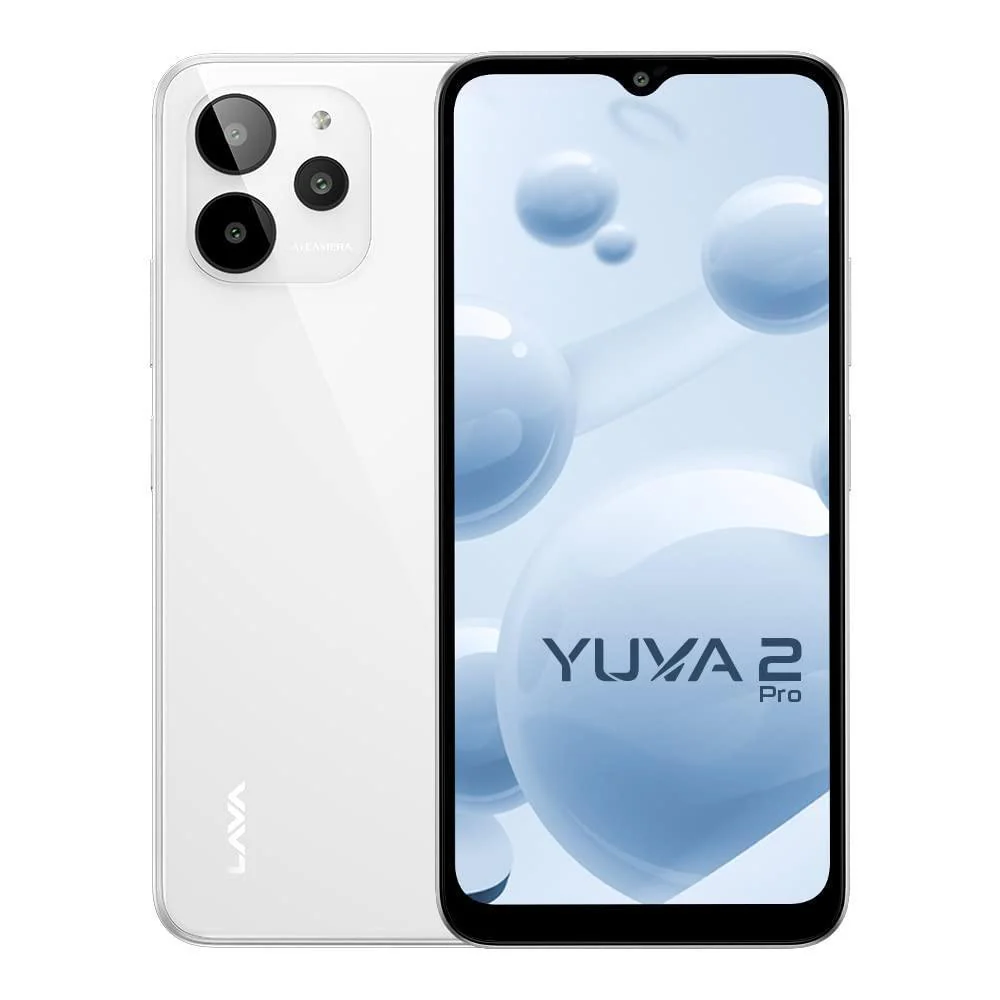 Lava Yuva 2 Pro (Glass White, 4GB RAM, 64GB Storage)| 2.3 Ghz Octa Core Helio G37 Preowned