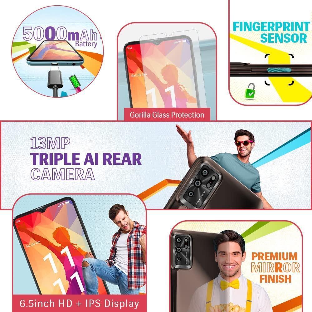 Lava Yuva Pro (3GB RAM, 32GB Storage) - Metallic Grey| 13 MP AI Triple Camera |Side Fingerprint Sensor Refurbished - Image 7