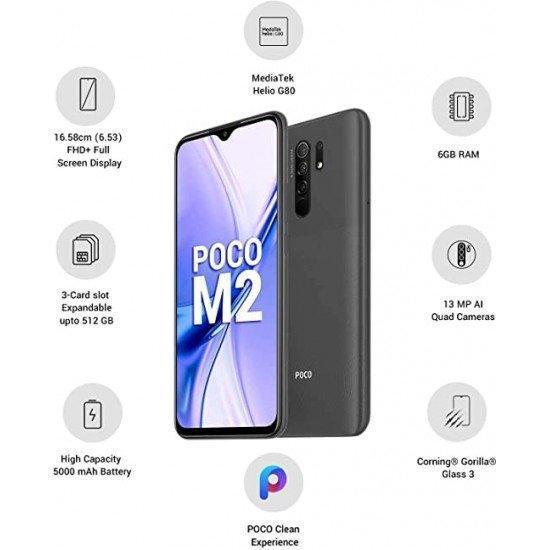 MI Poco M2 (Pitch Black, 6GB RAM, 64GB Storage) Preowned - Image 3