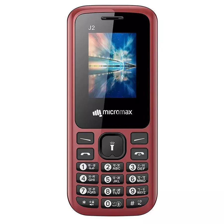 Micromax Micromax J2 1.77 inch 800 mAh 2G GSM Red Feature Phone Refurbished
